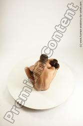 Nude Woman - Man White Sitting poses - simple Athletic Short Blond Sitting poses - ALL Multi angles poses Realistic